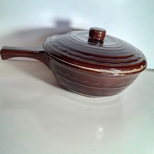 Vintage Marcrest Stoneware pot with handle